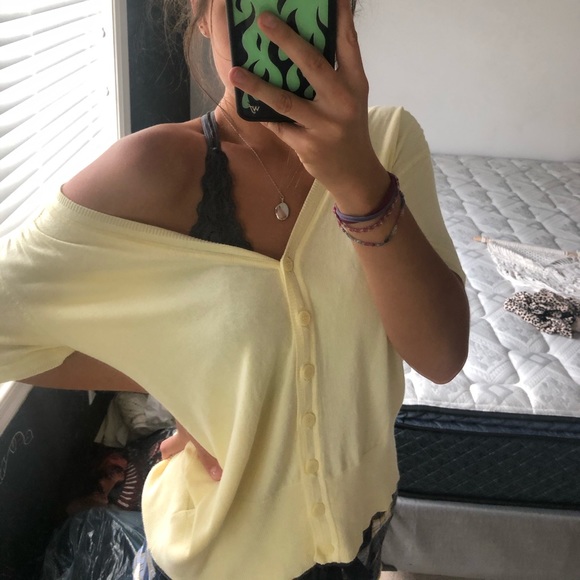 yellow button sweater🌻 - Picture 3 of 5